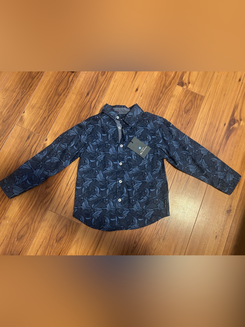 Ben Sherman Navy Floral Button Front